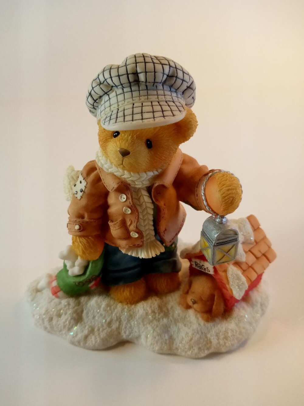 Enesco Cherised Teddies "Rich" Always Paws For Holiday Treats Dog House